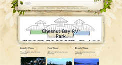 Desktop Screenshot of chesnutbaycampground.com