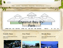 Tablet Screenshot of chesnutbaycampground.com